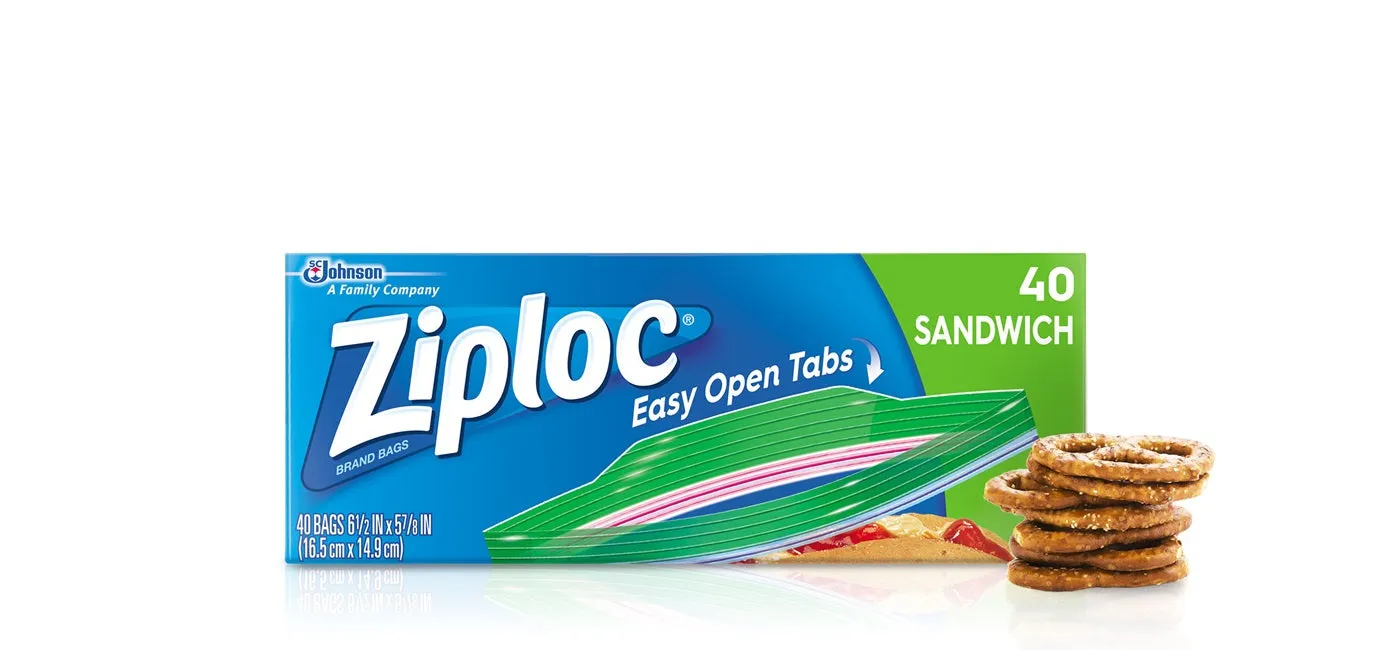 Ziploc Sandwich Bags, 40 Count