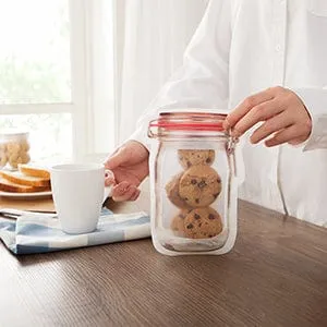 Ziplock Mason Jar Bags Reusable Food Storage Bags Pack Of 3