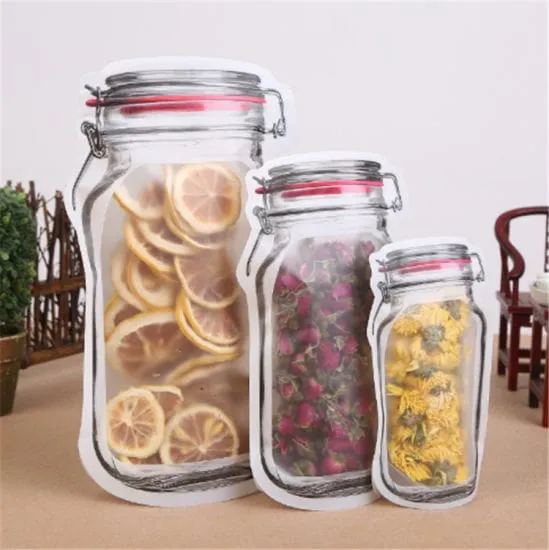 Ziplock Mason Jar Bags Reusable Food Storage Bags Pack Of 3